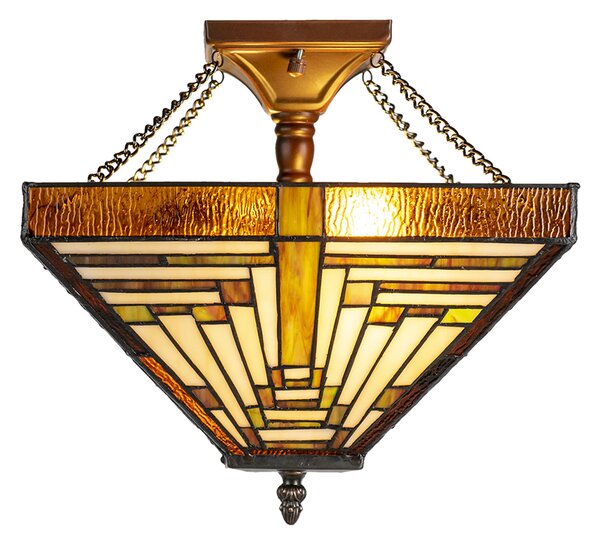 Vitrážová stropová tiffany lampa, luster 31*31*43 cm