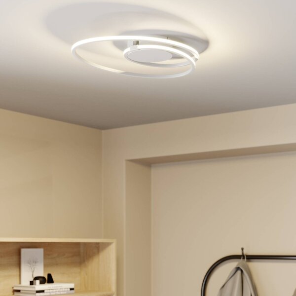 Lindby Xenias LED stropná lampa, biela, 49 x 30 cm