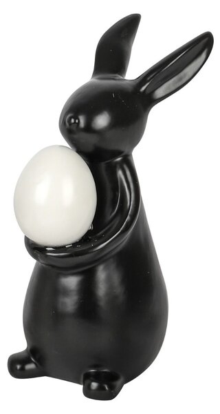 Čierny keramický zajačik Kalle (L)