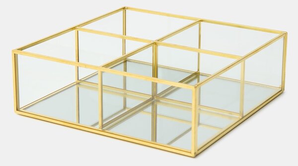 Sinsay - Úložný box so zrkadlovým dnom - zlatá