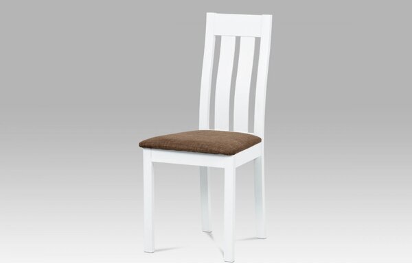Jedálenská stolička BC-2602 drevo / látka Autronic Biela