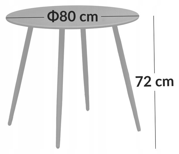 Dekorstudio Záhradný kávový stolík DOMO čierny - 80 cm