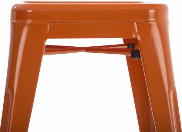 Stohovateľná kovová stolička Arm - Oranžová