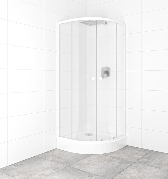 Set sprchovacieho kúta a vaničky, štvrťkruh 80x80 cm Multi Basic SIKOBKMUS80CH0