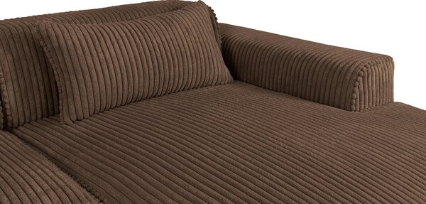 ROHOVÁ SEDAČKA, plast, textil, kompozitné drevo, hnedá Livetastic - Sedačky, Online Only