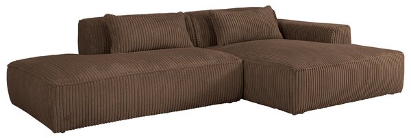 ROHOVÁ SEDAČKA, plast, textil, kompozitné drevo, hnedá Livetastic - Sedačky, Online Only