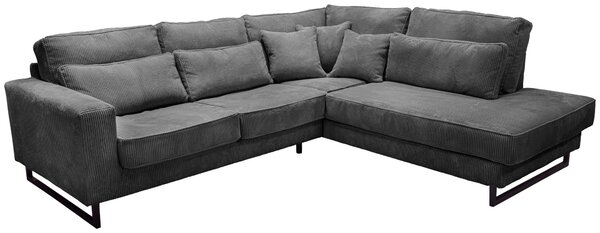 ROHOVÁ SEDAČKA, textil, kompozitné drevo, antracitová Livetastic - Sedačky, Online Only