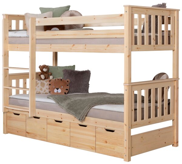 POSCHODOVÁ POSTEĽ, 90/200 cm prírodná farba Livetastic - Detské izby, Online Only