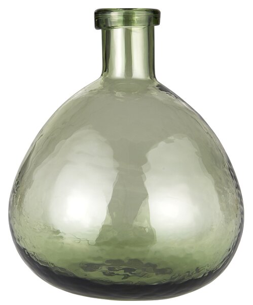 Sklenená váza Balloon Green Glass 24 cm