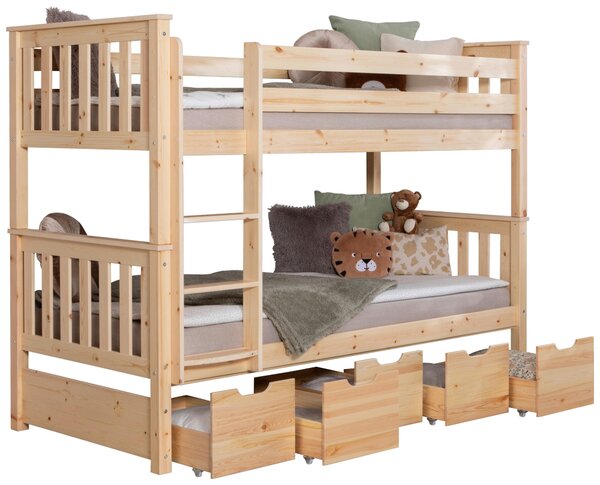 POSCHODOVÁ POSTEĽ, 90/200 cm prírodná farba Livetastic - Detské izby, Online Only