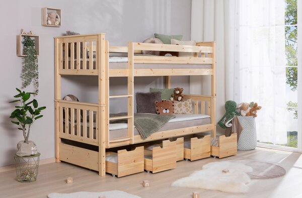 POSCHODOVÁ POSTEĽ, 90/200 cm prírodná farba Livetastic - Detské izby, Online Only