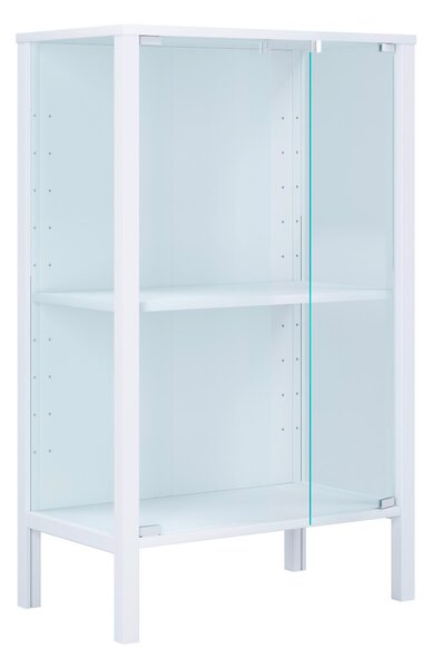 VITRÍNA, číra, biela, 60/80/35 cm Livetastic - Sklenené vitríny, Online Only
