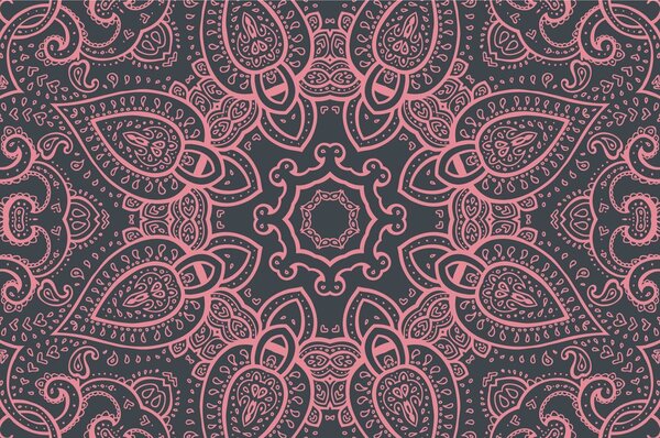 Tapeta Mandala s indickým nádychom v ružovej