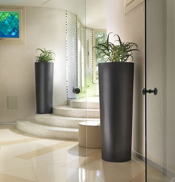 Kvetináč Slim antracitový 70 cm - Antracit - 51 - 70 cm