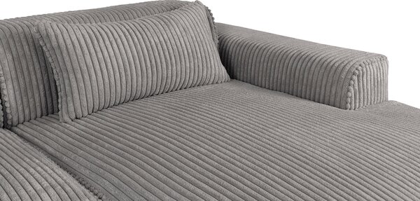 ROHOVÁ SEDAČKA, plast, textil, kompozitné drevo, sivá Livetastic - Sedačky, Online Only