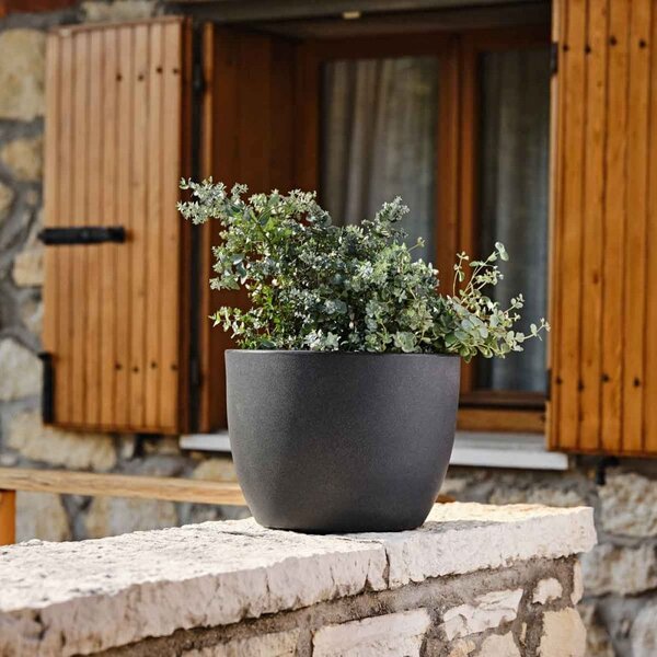 Kvetináč Rim antracitový 40 cm - Antracit - 0 - 30cm