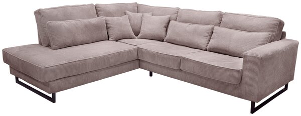ROHOVÁ SEDAČKA, textil, kompozitné drevo, cappuccino Livetastic - Sedačky, Online Only