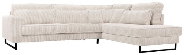 ROHOVÁ SEDAČKA, textil, kompozitné drevo, béžová Livetastic - Sedačky, Online Only