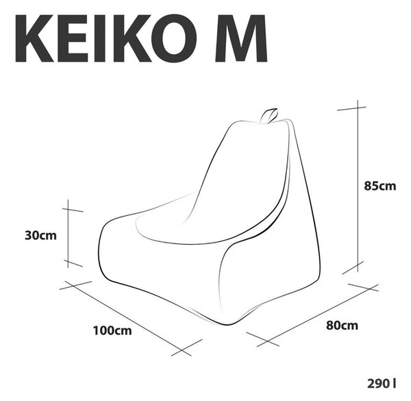 Sedací vak Keiko M menčester 290 l – kreslo Farba štruktúrovaný vak: Svetlo fialový
