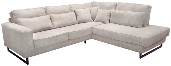 ROHOVÁ SEDAČKA, textil, kompozitné drevo, béžová Livetastic - Sedačky, Online Only