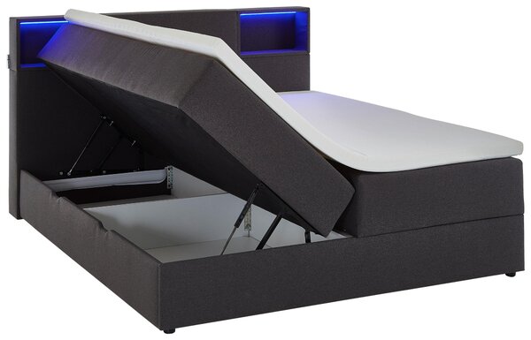 BOXSPRINGOVÁ POSTEĽ, 160/200 cm, antracitová Xora - Online Only spálne, Online Only