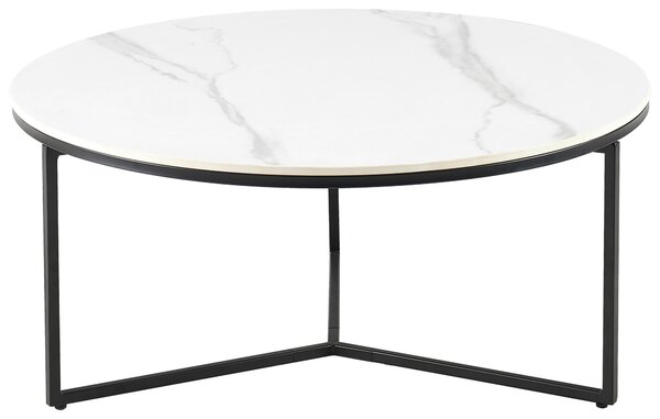 KONFERENČNÝ STOLÍK, čierna, biela, kov, keramika, 80/80/37 cm Livetastic - Stolíky do obývačky, Online Only