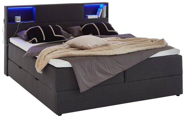 BOXSPRINGOVÁ POSTEĽ, 160/200 cm, antracitová Xora - Online Only spálne, Online Only