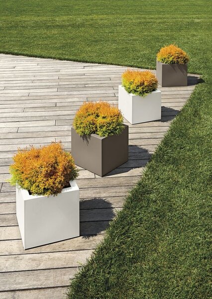 Antracitový kvetináč Kube 50 cm - Antracit - 31 - 50 cm - Europlast