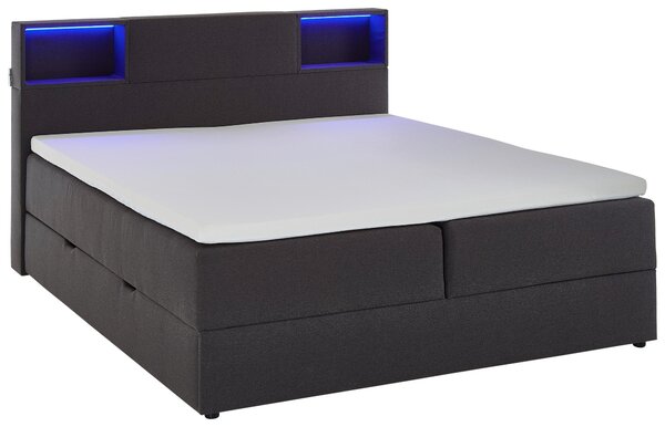 BOXSPRINGOVÁ POSTEĽ, 160/200 cm, antracitová Xora - Online Only spálne, Online Only