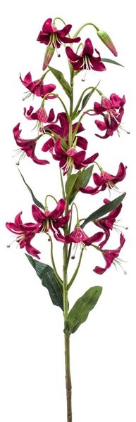 Umelá ľalia tmavočervená 80 cm – elegantná dekorácia - 71 - 90 cm
