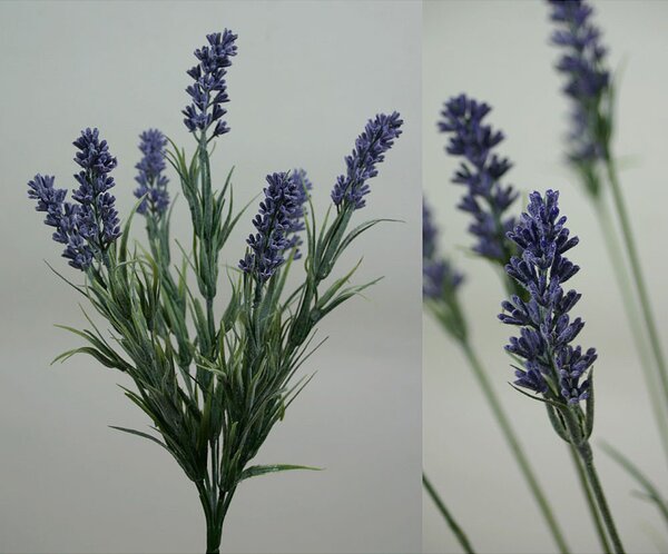 Umelá levanduľa kytica 33 cm – realistická dekorácia - 31 - 50 cm