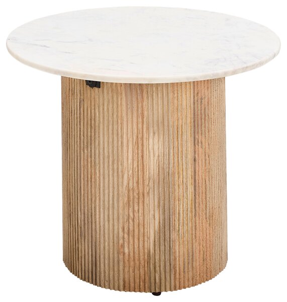 KONFERENČNÝ STOLÍK, prírodná farba, biela, drevo, kameň, 60/60/45 cm Livetastic - Stolíky do obývačky, Online Only