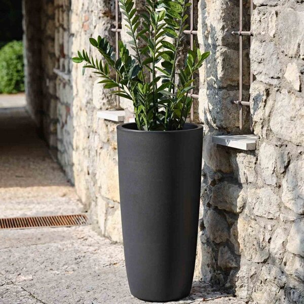 Kvetináč Dante antracitový 80 cm – moderný dizajn - Antracit - 71 - 90 cm