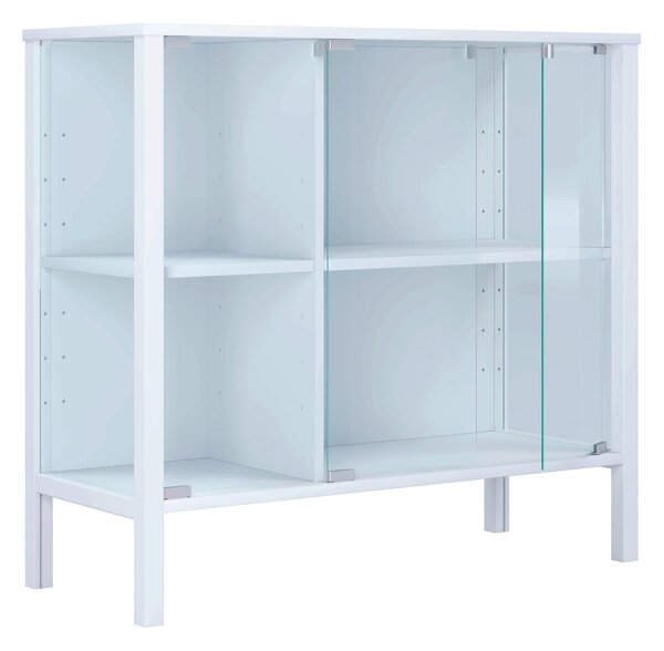 ŠIROKÁ KOMODA, číra, biela, 87/80/35 cm Livetastic - Online Only drobný nábytok, Online Only