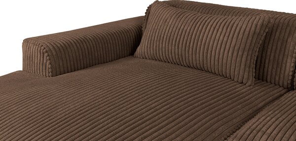 ROHOVÁ SEDAČKA, plast, textil, kompozitné drevo, hnedá Livetastic - Sedačky, Online Only
