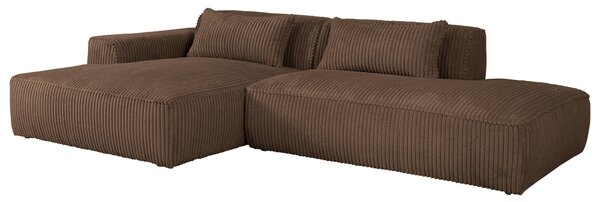ROHOVÁ SEDAČKA, plast, textil, kompozitné drevo, hnedá Livetastic - Sedačky, Online Only