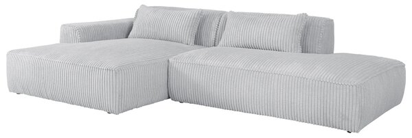 ROHOVÁ SEDAČKA, plast, textil, kompozitné drevo, svetlosivá Livetastic - Sedačky, Online Only