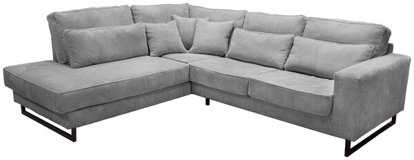 ROHOVÁ SEDAČKA, textil, kompozitné drevo, svetlosivá Livetastic - Sedačky, Online Only