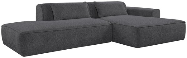 ROHOVÁ SEDAČKA, plast, textil, kompozitné drevo, grafitová Livetastic - Sedačky, Online Only