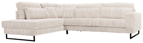 ROHOVÁ SEDAČKA, textil, kompozitné drevo, béžová Livetastic - Sedačky, Online Only