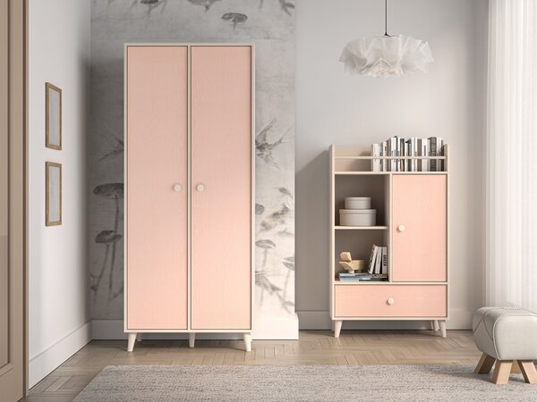 Šatníková skriňa Mevel 80x190x51 - ružová