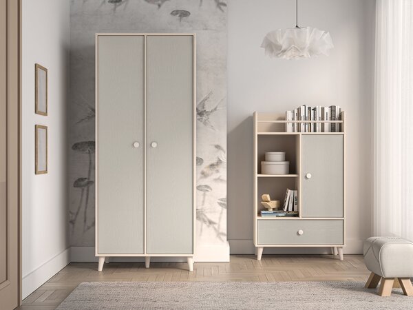 Šatníková skriňa Mevel 80x190x51 - sivá