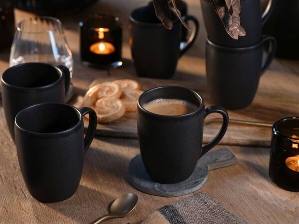 SADA HRNČEKOV NA KÁVU Soft Touch Black 6-dielne Creatable - Hrnčeky & šálky, Online Only