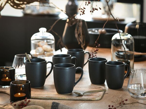 SADA HRNČEKOV NA KÁVU Soft Touch Black 6-dielne Creatable - Hrnčeky & šálky, Online Only