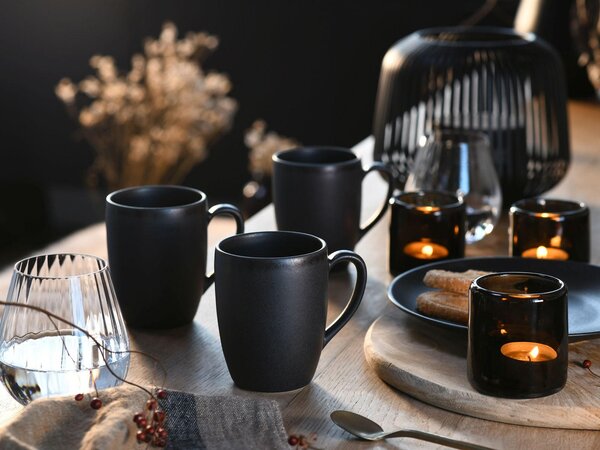 SADA HRNČEKOV NA KÁVU Soft Touch Black 6-dielne Creatable - Hrnčeky & šálky, Online Only