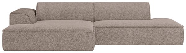 ROHOVÁ SEDAČKA, plast, textil, kompozitné drevo, taupe Livetastic - Sedačky, Online Only