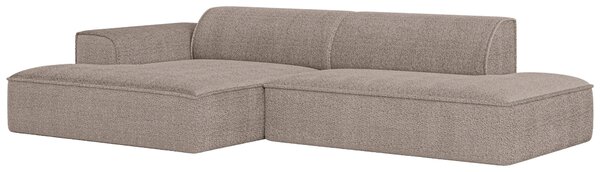 ROHOVÁ SEDAČKA, plast, textil, kompozitné drevo, taupe Livetastic - Sedačky, Online Only