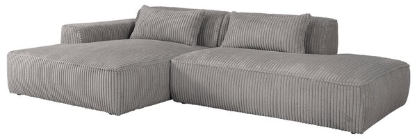 ROHOVÁ SEDAČKA, plast, textil, kompozitné drevo, sivá Livetastic - Sedačky, Online Only