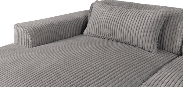 ROHOVÁ SEDAČKA, plast, textil, kompozitné drevo, sivá Livetastic - Sedačky, Online Only