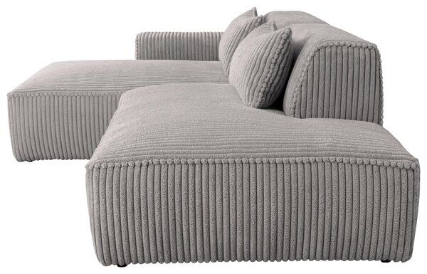 ROHOVÁ SEDAČKA, plast, textil, kompozitné drevo, sivá Livetastic - Sedačky, Online Only